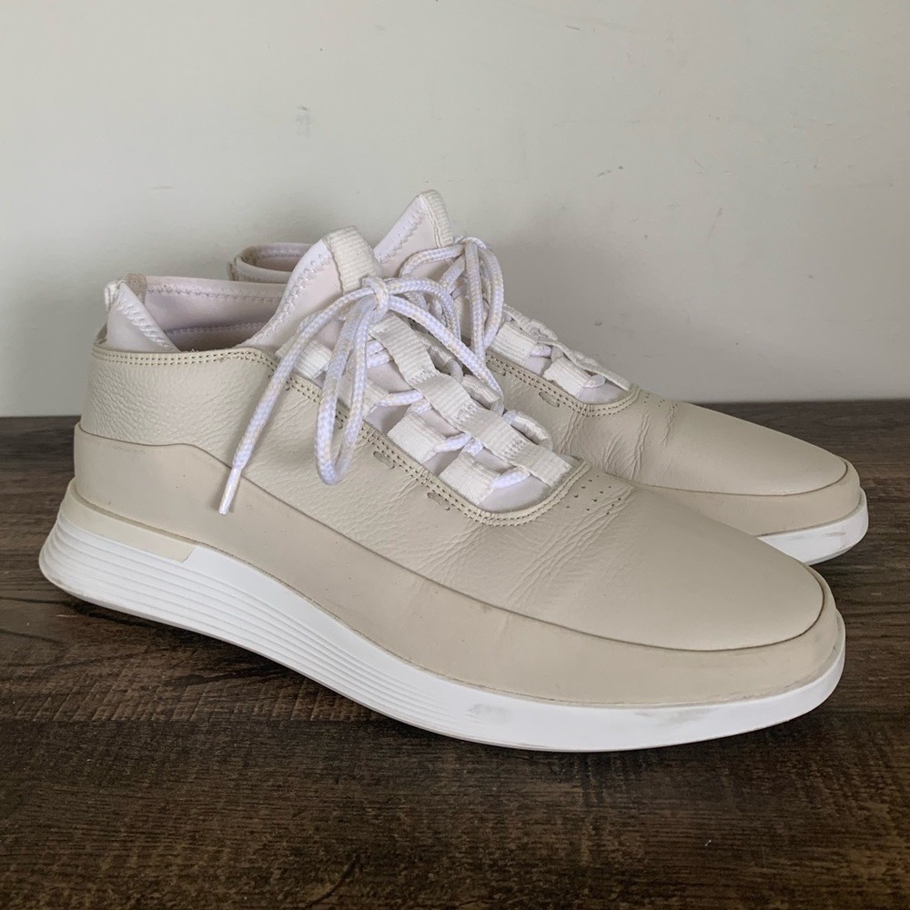 Men Wolf & Shepherd Crossover Mid Sneakers 8.5 M Taupe Leather Lace Up Shoes